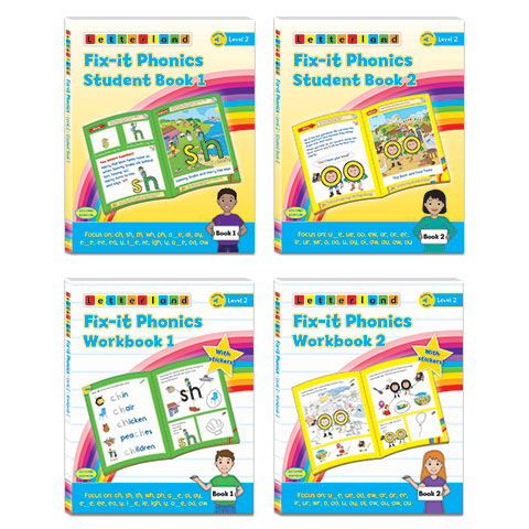 Fix-it Phonics - Level 2 - Student Pack (2nd Edition) – Letterland UK