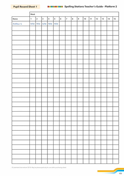 Spelling Stations 2 Teacher's Guide